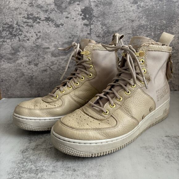 Men\'s Size 8 Nike SF Air Force 1 Mid Mushroom Brown Tan 917753-200 Nice!! main image 6